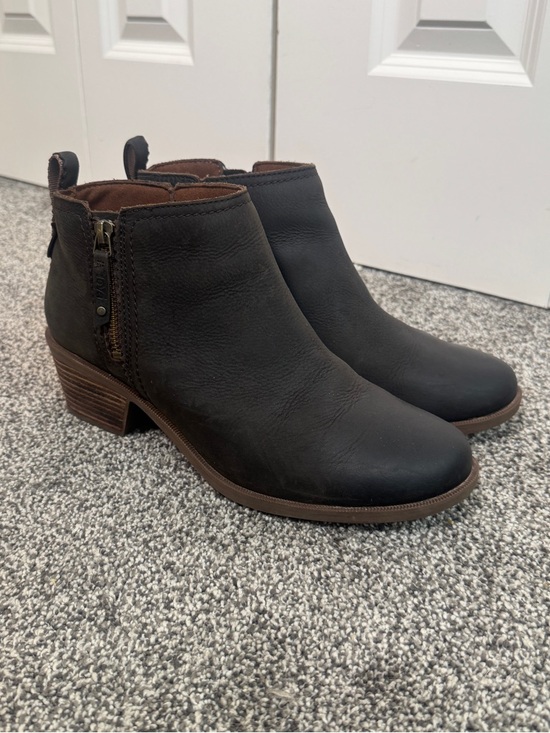 Teva Shoes - Teva Anaya Bootie RR Womens 10 Brown Leather Ankle Boots Side Zip Comfort